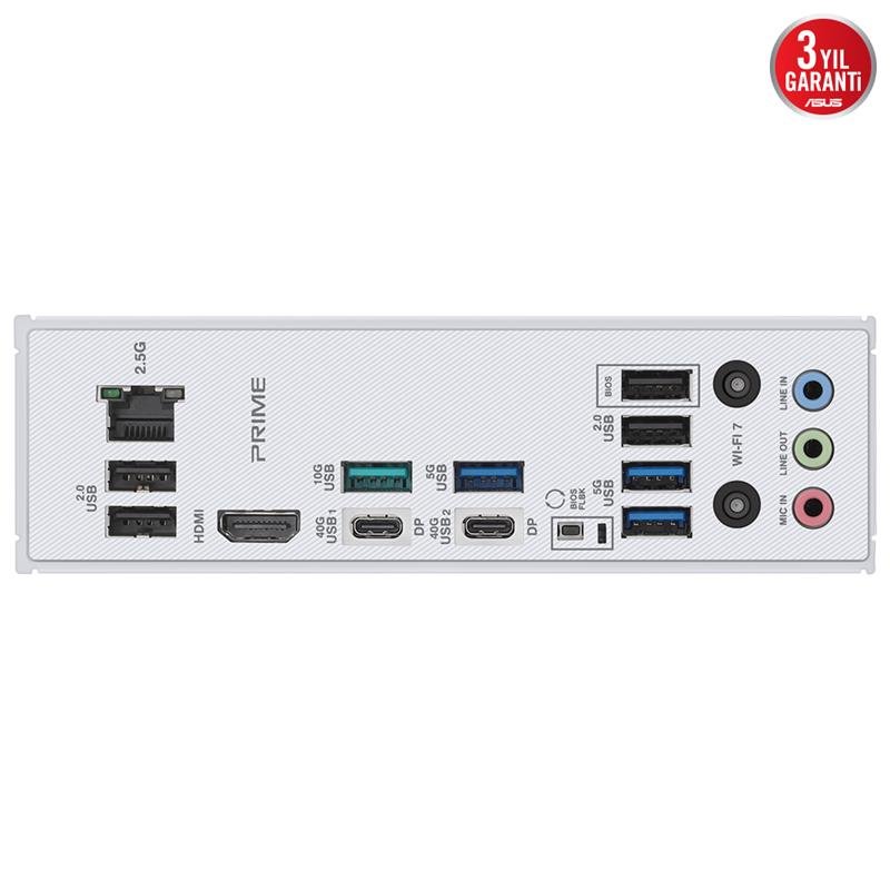 ASUS PRIME X870-P WIFI DDR5 8000MHZ 1XHDMI 2XUSB4 4XM.2 ATX AM5 (AMD AM5 9000/8000/7000 SERİLERİ İLE UYUMLU) - Görsel 2