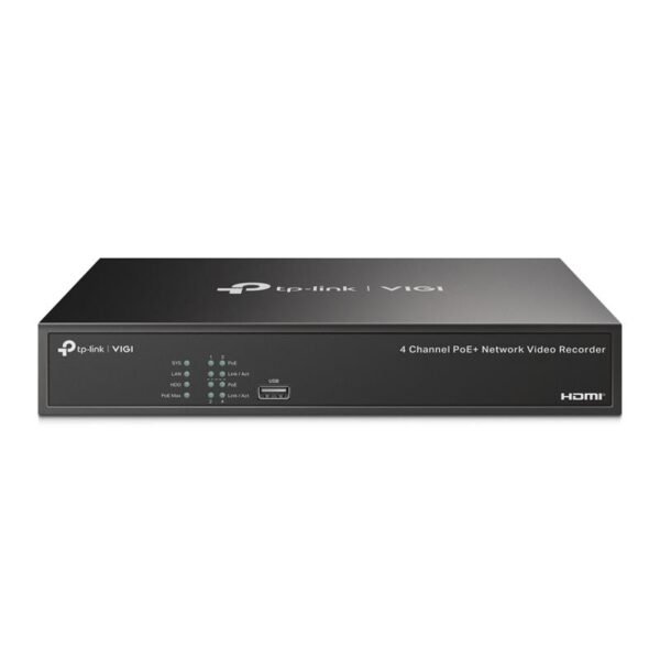 TP-LINK VIGI NVR1004H-4P 4 KANAL POE 1 SATA H265+ ONVIF NVR KAYIT CİHAZI