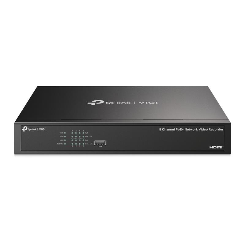 TP-LINK VIGI NVR1008H-8P 8 KANAL POE 1 SATA H265+ ONVIF NVR KAYIT CİHAZI