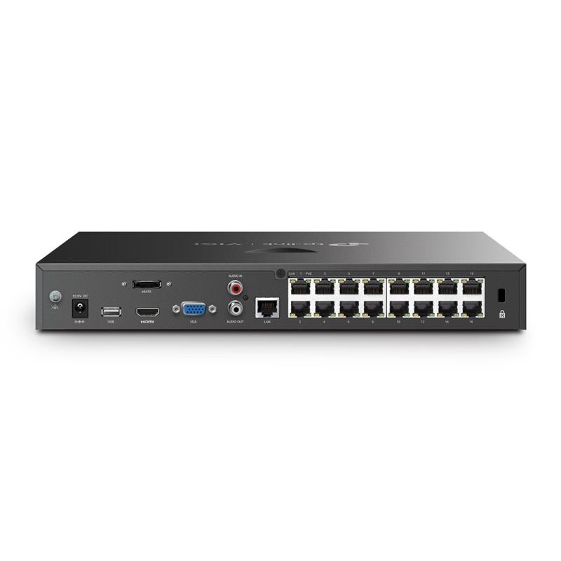 TP-LINK VIGI NVR2016H-16MP 16 KANAL 140W POE 4K 2 SATA H265+ ONVIF NVR KAYIT CİHAZI - Görsel 2