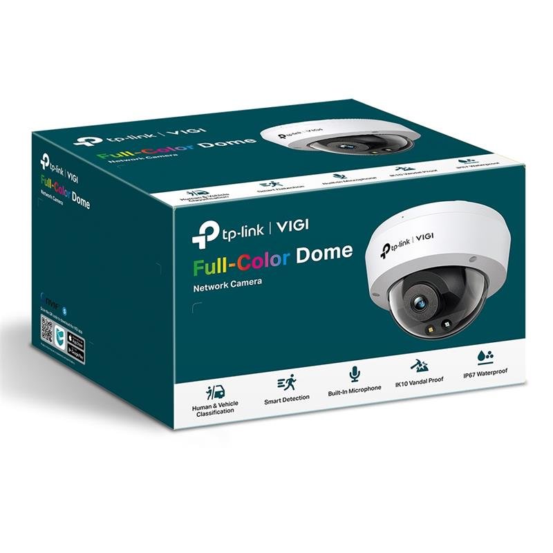 TP-LINK VIGI C240 4MP 2.8MM LENS 30 METRE 7/24 FULL COLOR İNSAN/ARAÇ ALGILAMA DAHİLİ MİKROFON DOME KAMERA - Görsel 3