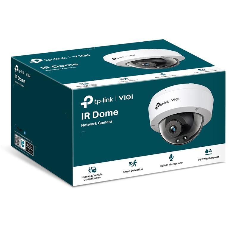 TP-LINK VIGI C240I V1.2 4MP 2.8MM LENS 30 METRE IR LED İNSAN/ARAÇ ALGILAMA DAHİLİ MİKROFON DOME KAMERA - Görsel 4
