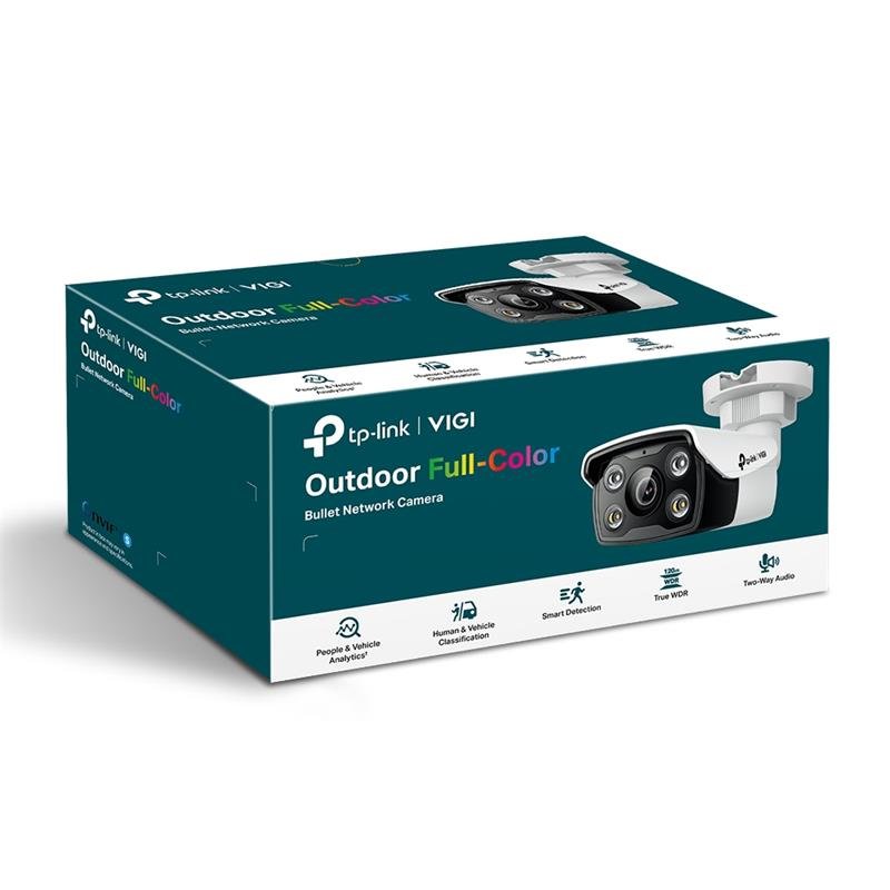 TP-LINK VIGI C350 5MP 2.8MM LENS 30 METRE 7/24 FULL COLOR İNSAN/ARAÇ ALGILAMA DAHİLİ MİKROFON BULLET IP KAMERA - Görsel 2