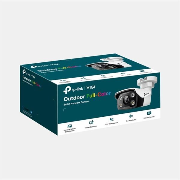 TP-LINK VIGI C340 V2.20 4MP 2.8MM LENS 30 METRE 7/24 FULL COLOR İNSAN ALGILAMA DAHİLİ MİKROFON BULLET KAMERA - Görsel 4