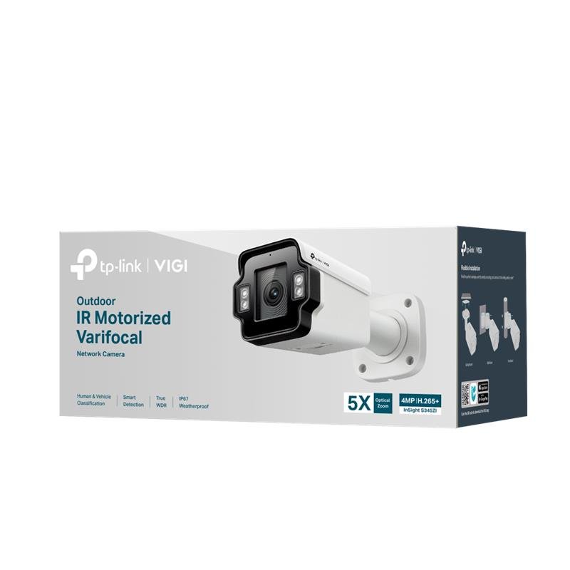 TP-LINK VIGI INSIGHT S345ZI 4MP 2.7-13.5MM MOT. LENS 60 MT IR İNSAN/ARAÇ ALGILAMA DAHİLİ MİKROFON IK10 BULLET KAMERA - Görsel 2
