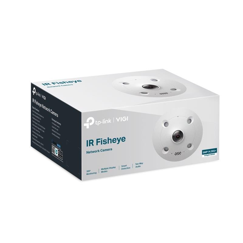 TP-LINK VIGI INSIGHT S655I 5MP 1.44MM LENS 360 DERECE 10 METRE IR ÇİFT YÖNLÜ KONUŞMA IK10 FISHEYE IP KAMERA - Görsel 4