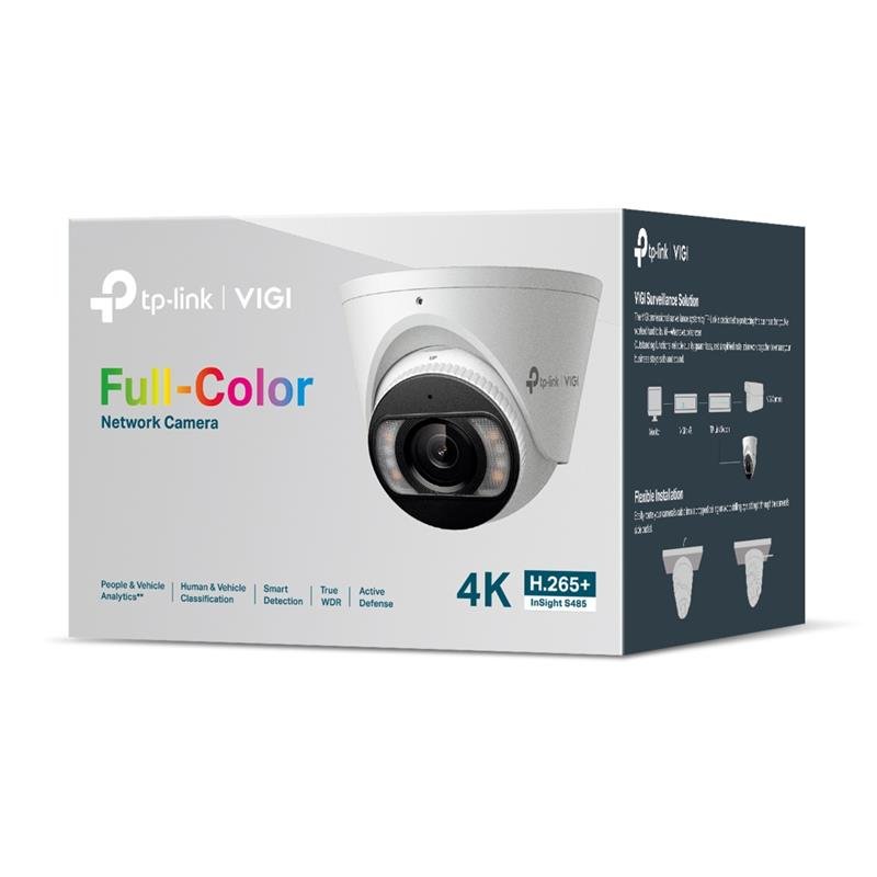 TP-LINK VIGI INSIGHT S485 8MP 2.8MM LENS 30 METRE 7/24 FULL COLOR İNSAN/ARAÇ ALGILAMA DAHİLİ MİKROFON IP67 DOME KAMERA - Görsel 5