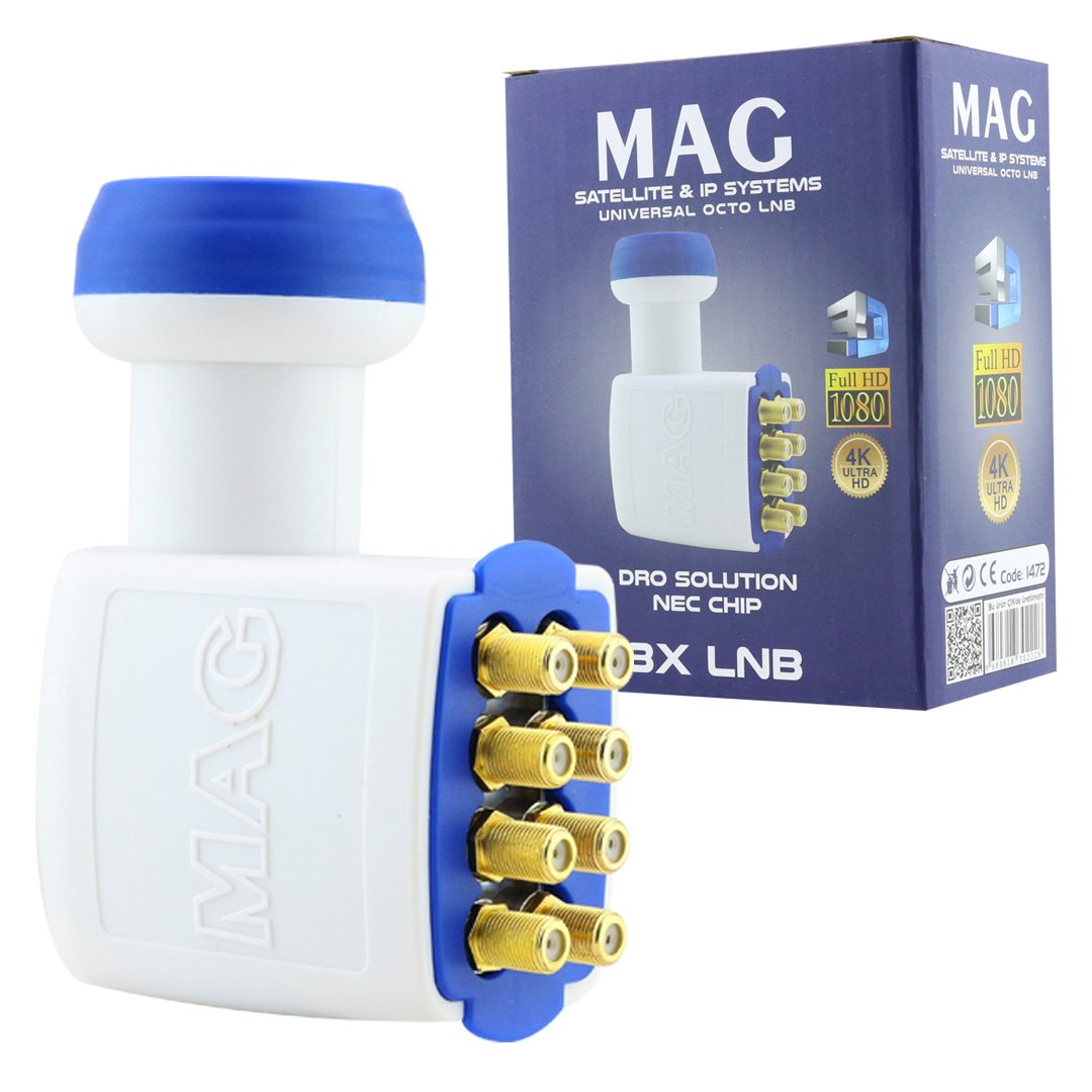 MAG Altın Uçlu Universal 8'li LNB 0.1dB - Görsel 2