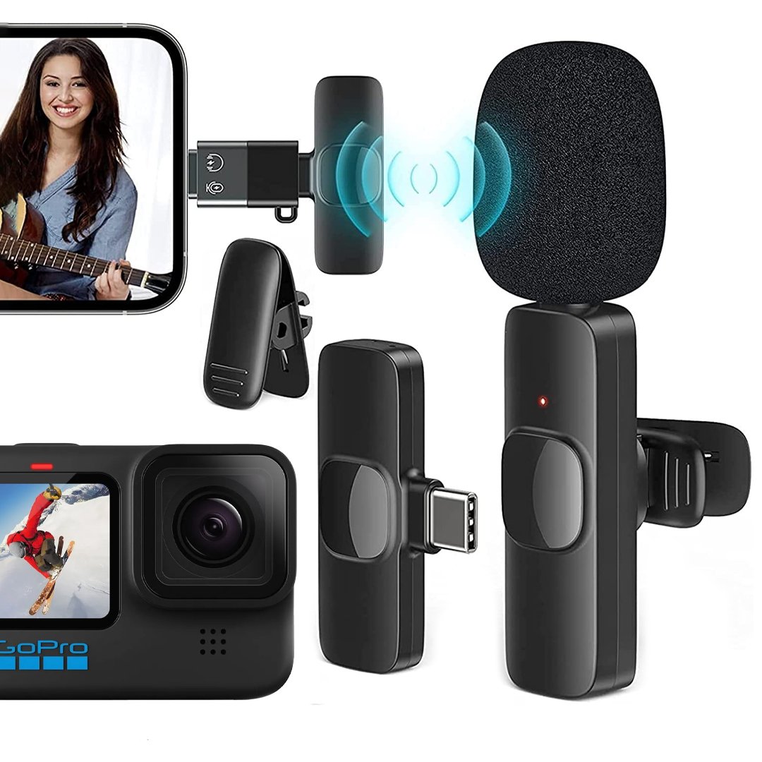 MAGICVOICE MV-24865 KABLOSUZ TYPE-C VLOGGER YAKA MİKROFONU (ANDROİD-GOPRO-OSMO ACTION-IPHONE-IPAD)