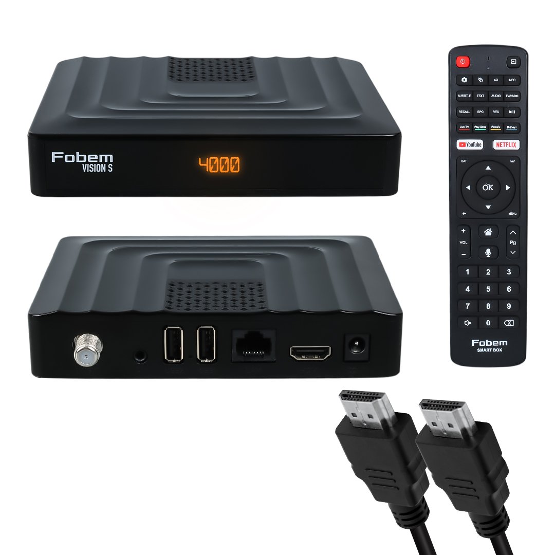 Fobem Vision S Hibrit Ses Komutlu Android 14 TV Box (4GB/32GB, Tunerli)