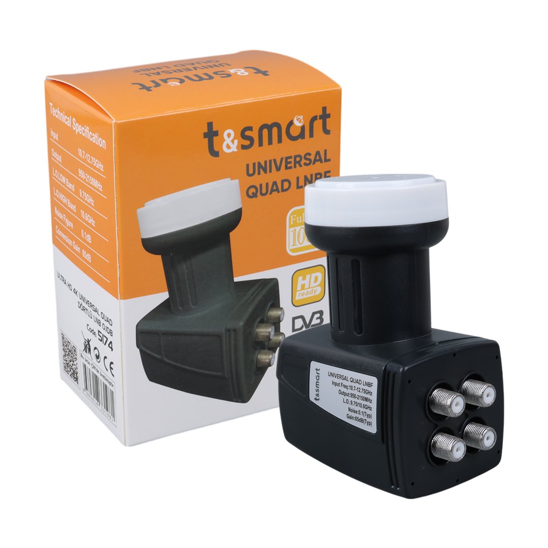 T&SMART ULTRA HD 4K UNIVERSAL QUAD DÖRTLÜ LNB 0.1DB - Görsel 3