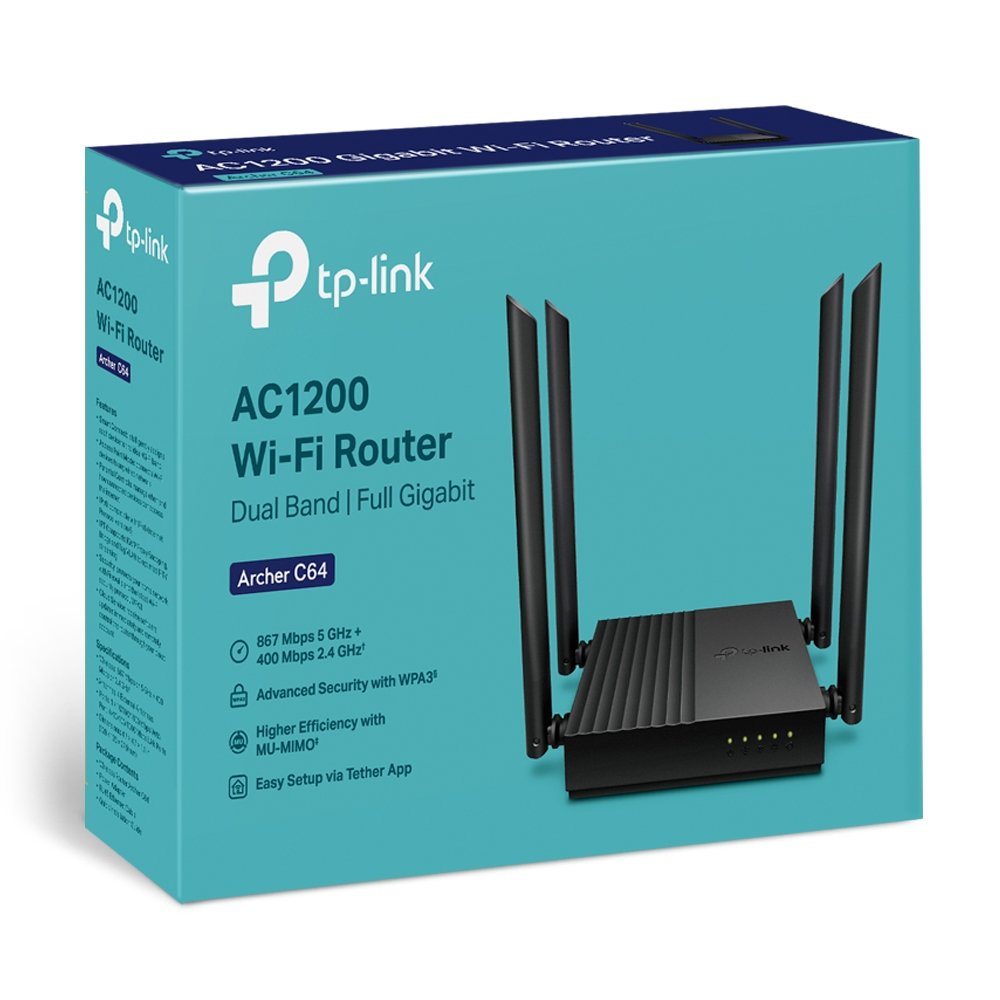 TP-LINK ARCHER C64 AC1200 KABLOSUZ WIFI ROUTER - Görsel 4