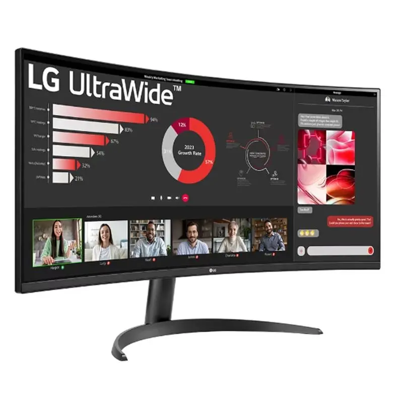 34 LG 34WR50QC-B VA 5MS 100HZ 2XHDMI DP QHD 3440X1440 FREESYNC CURVED VESA SIYAH - Görsel 3