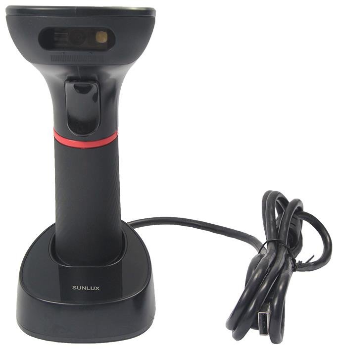 SUNLUX XL-9610 2D KAREKOD KABLOSUZ USB BARKOD OKUYUCU + CRADLE - Görsel 2