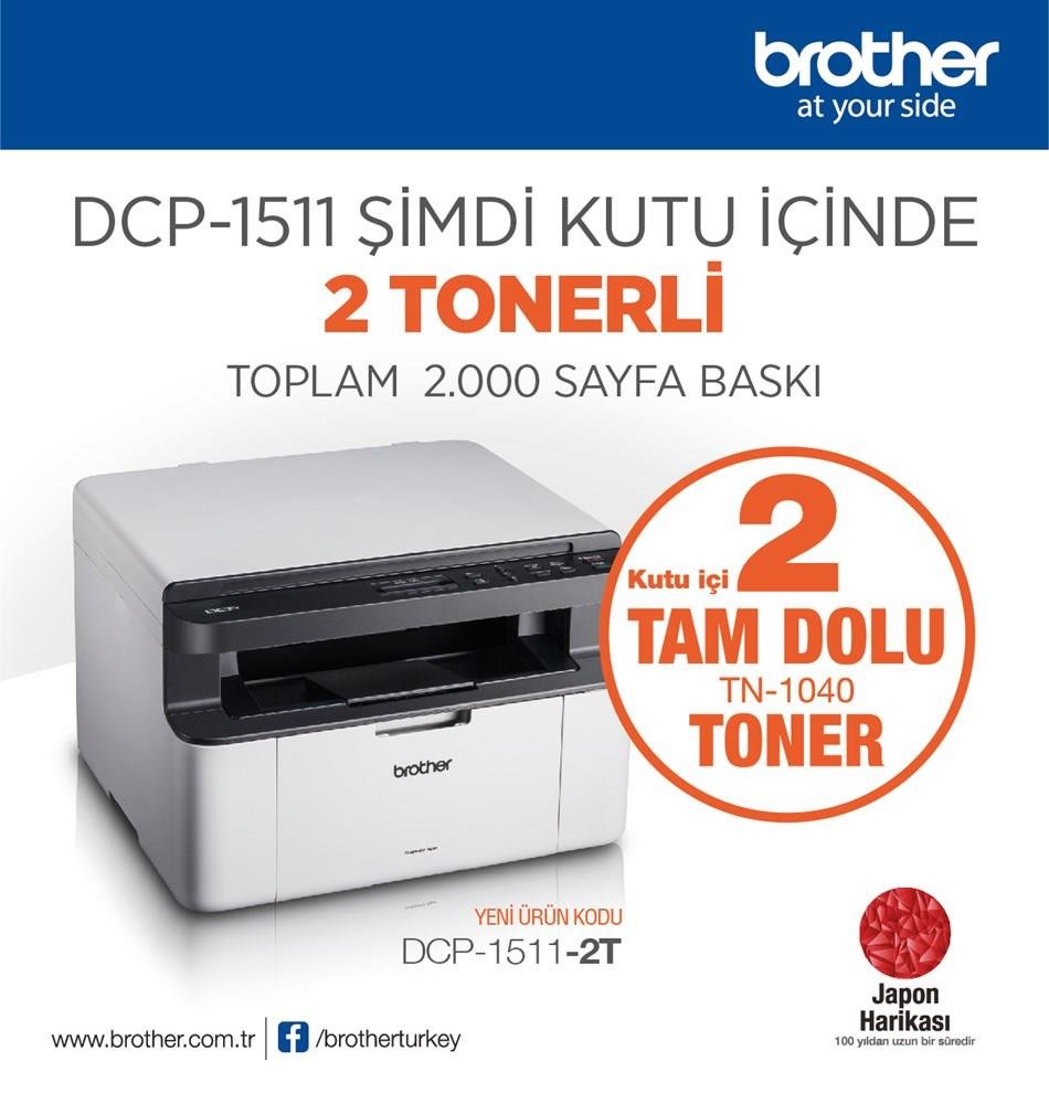 BROTHER DCP-1511 Siyah-Beyaz Lazer Çok Fonksiyonlu Yazıcı - Görsel 3