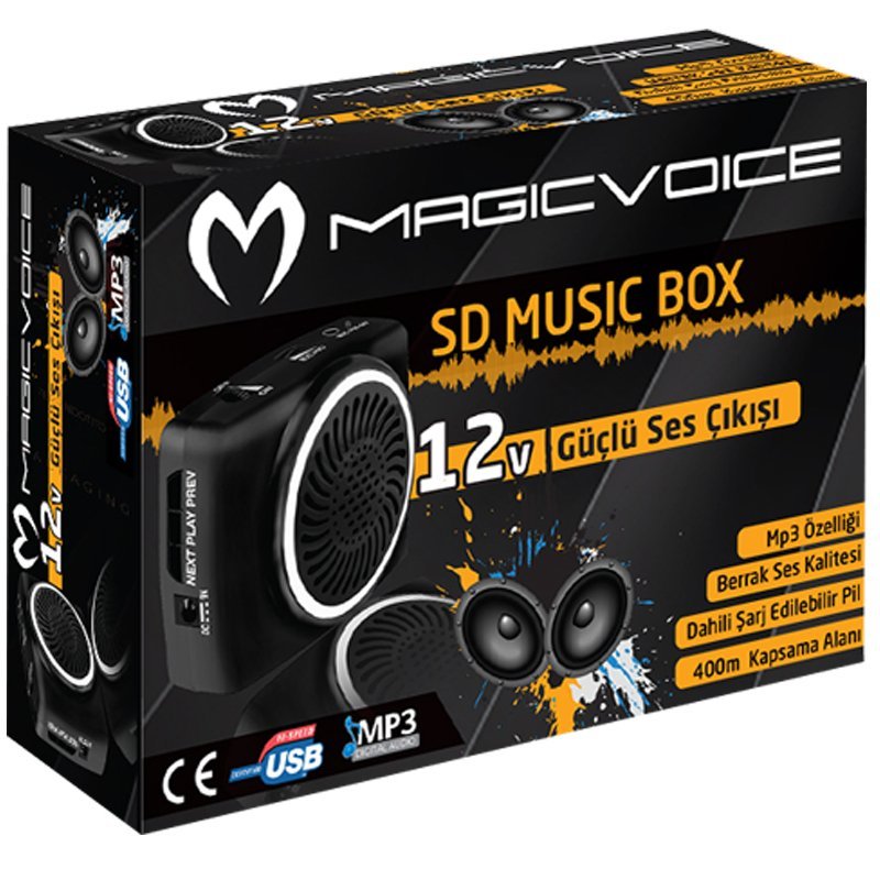 MAGICVOICE MV-17450 USB+SD KART GİRİŞLİ ŞARJLI MİNİ SEYYAR REHBER ANFİSİ - Görsel 3