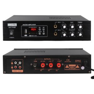 NOTEL NOT-PA80 MİNİ-50W USB/SD/BLUETOOTH/UK -4-16-70.100V-2-MİK GİRİŞ TRAFOLU ANFİ