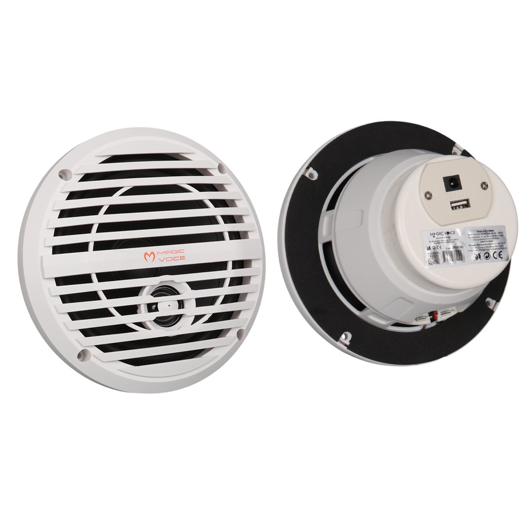 MAGICVOICE 65-2BQ5S 6.5” USB'li 60 Watt Marine Horn Hoparlör Çiftli Set