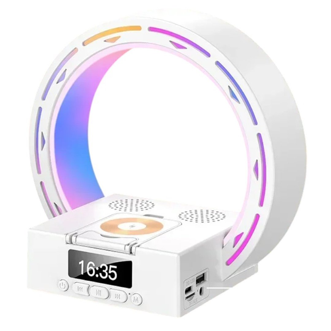 MAGICVOICE MV-25163 2x3W Bluetooth RGB Işıklı Kablosuz Şarjlı Taşınabilir Hoparlör 1200mAh