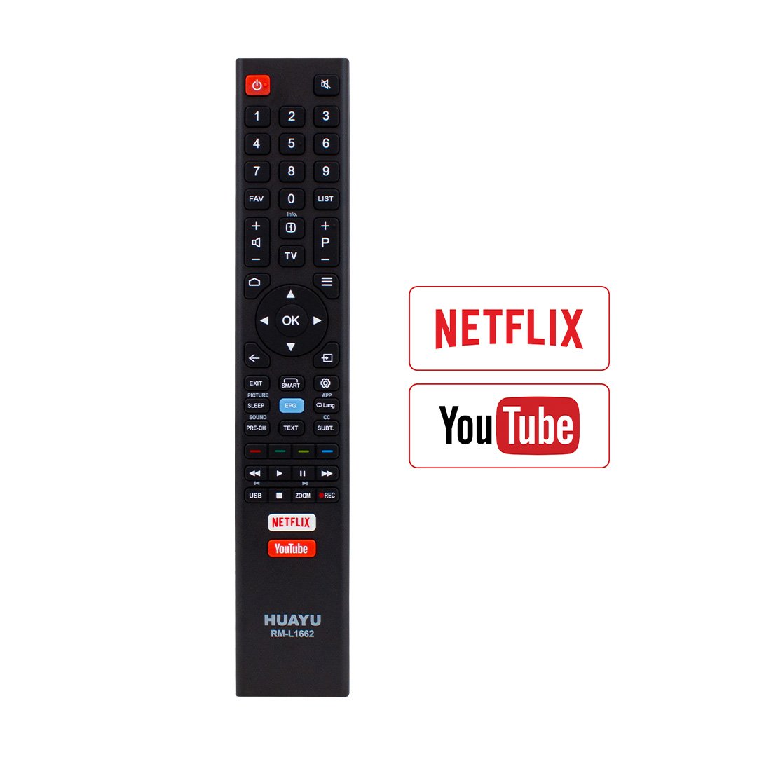 Huayu RM-L1662 Netflix-Youtube Tuşlu Lcd-Led Tv Universal Kumanda