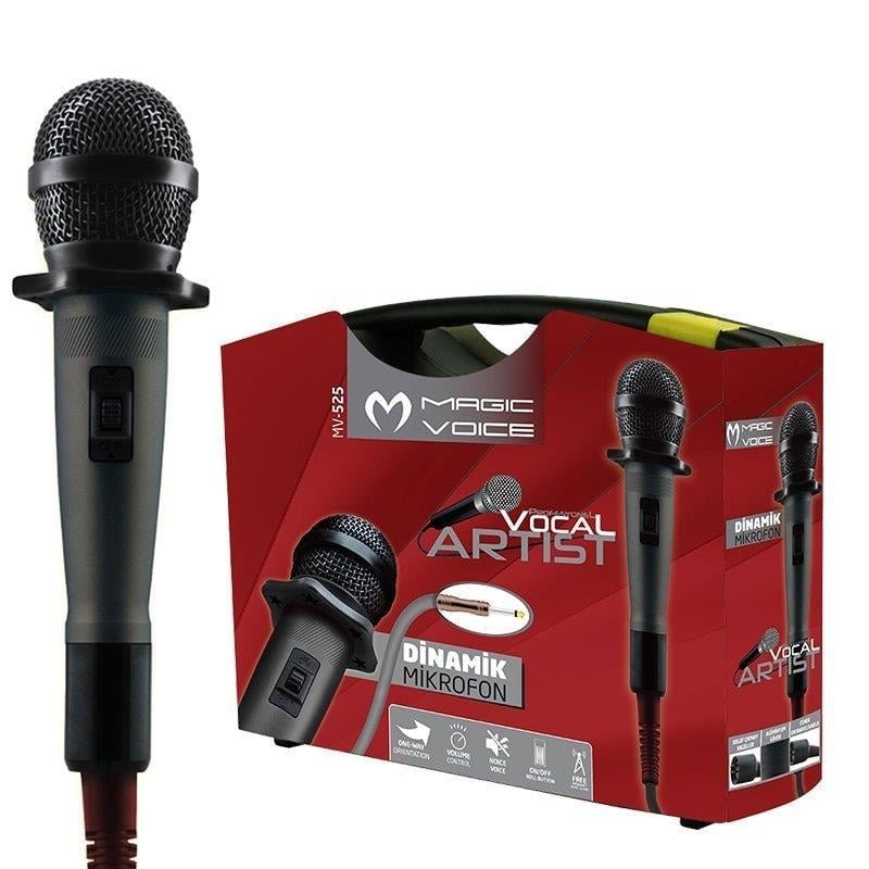 MAGICVOICE MV-525 Dinamik Profesyonel 4.5 Metre Kablolu El Mikrofonu
