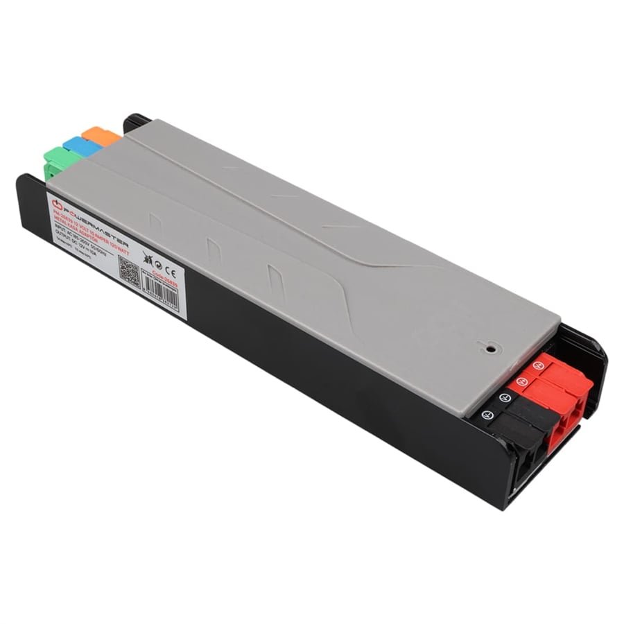 PowerMaster PM-26839 12 Volt 10 Amper 120 Watt Slim Metal Kasa Adaptör Voltaj Göstergeli 189x51x27mm