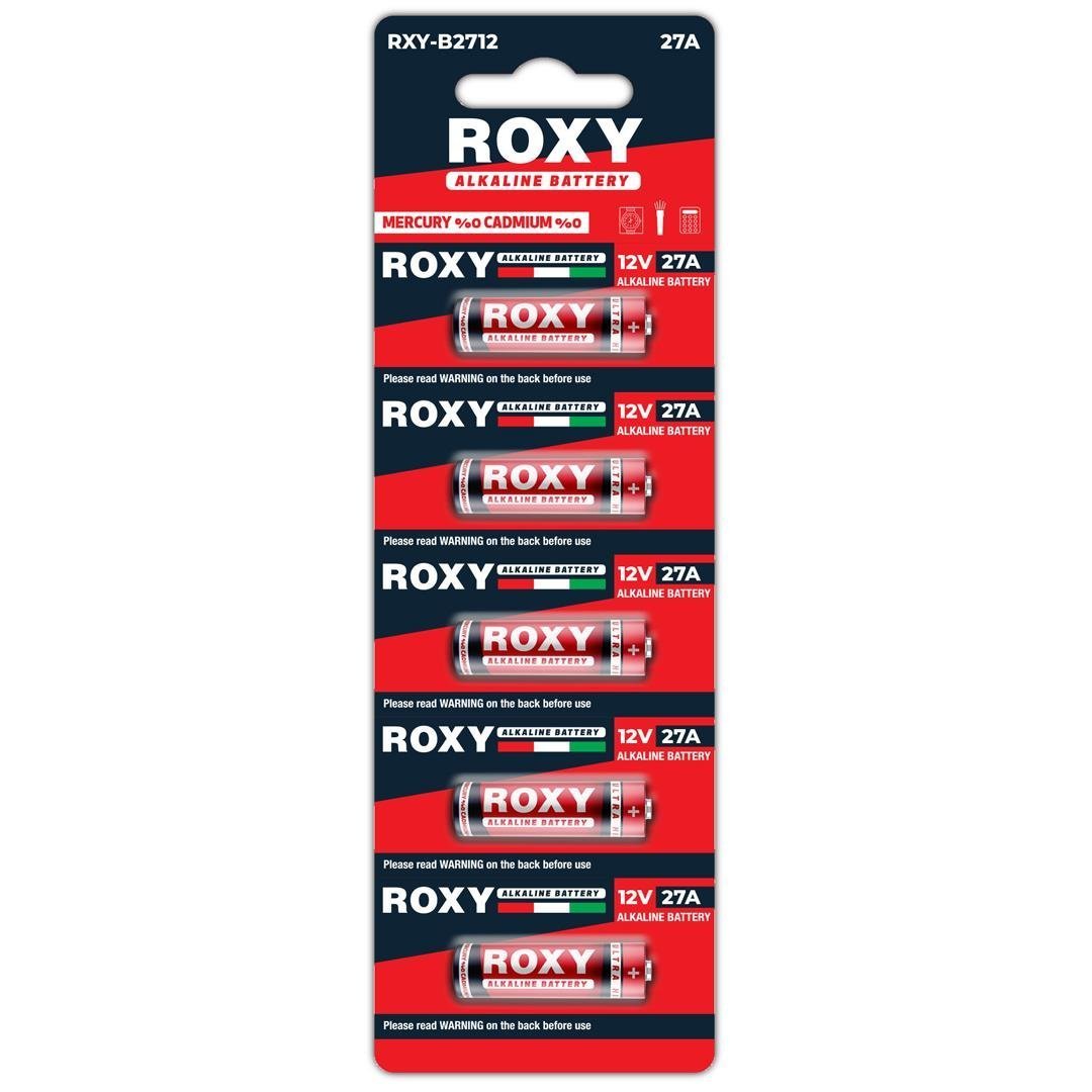 Roxy RXY-B2712 İnce 12 Volt Alkalin 27A Alarm Pil 5'li Paket - Görsel 2